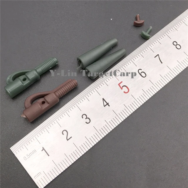 30pcs Carp Fishing Terminal Tackle Carp Safety Lead Clips Set With Pins And  Tail Rubber Tubes