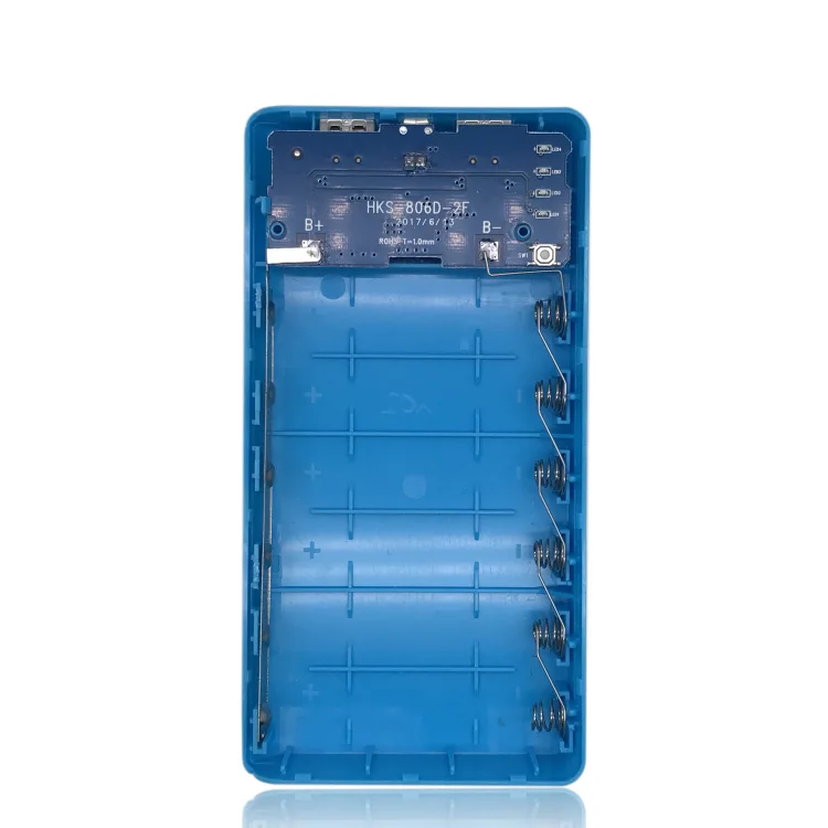 

Dual USB Power Bank 6x 18650 External Backup Battery Charger Box Case For Phone