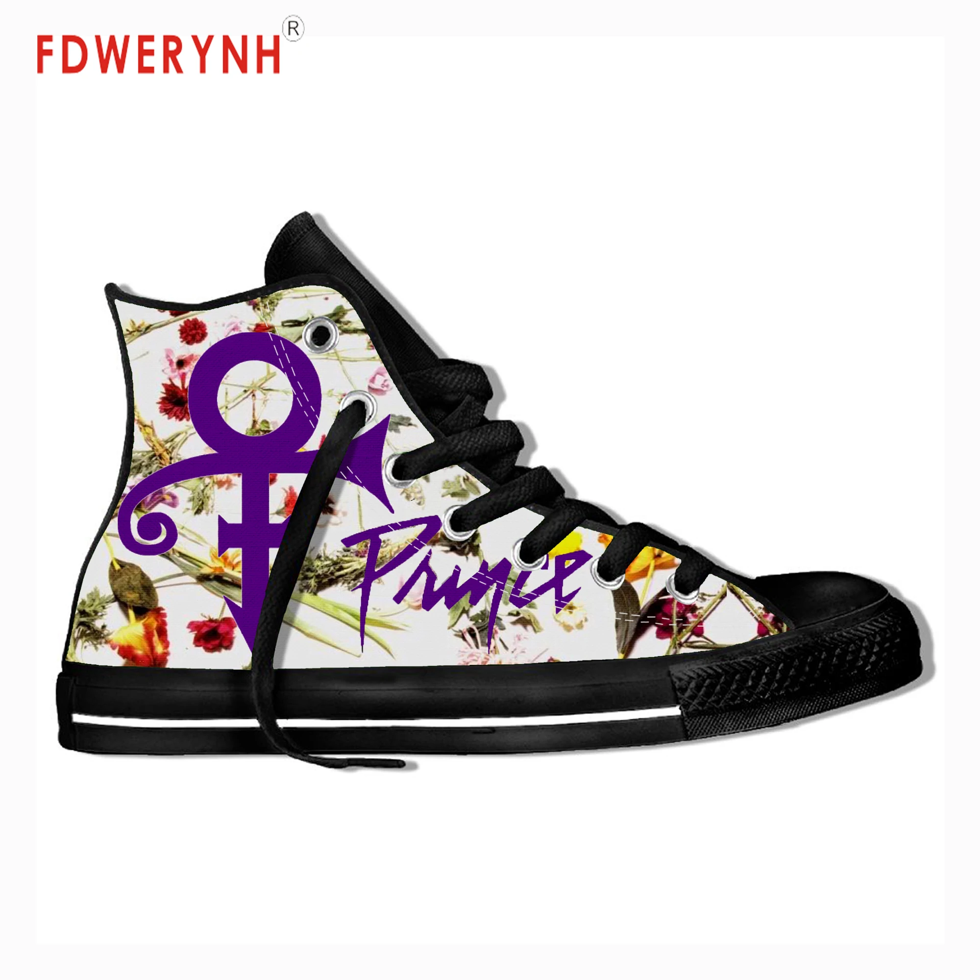 

Men's Custom Shoes Prince and The Revolution 3d Print Mesh Breathable Lace-up Men High Top Shoes