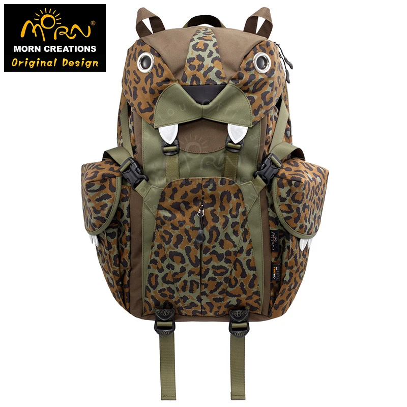 Original Design Morn Creations Cordura & Water Repellent 600D Polyester Fabric with YKK Zipper Big Cats Laptop Backpack