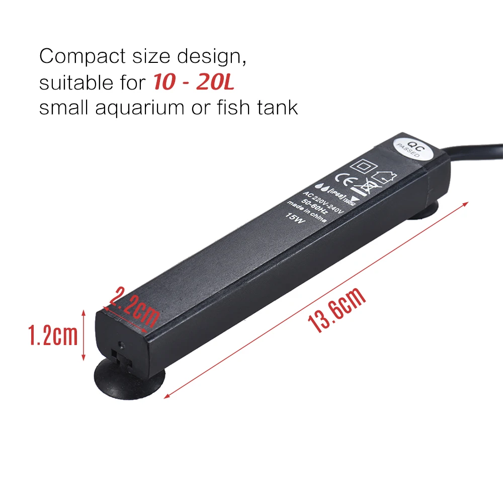 15 Вт/25 Вт подогреватель для аквариума стержень мини подводный для аквариума обогреватель для аквариума вода нагревательные стержни аквариум контроль температуры 110-240 В