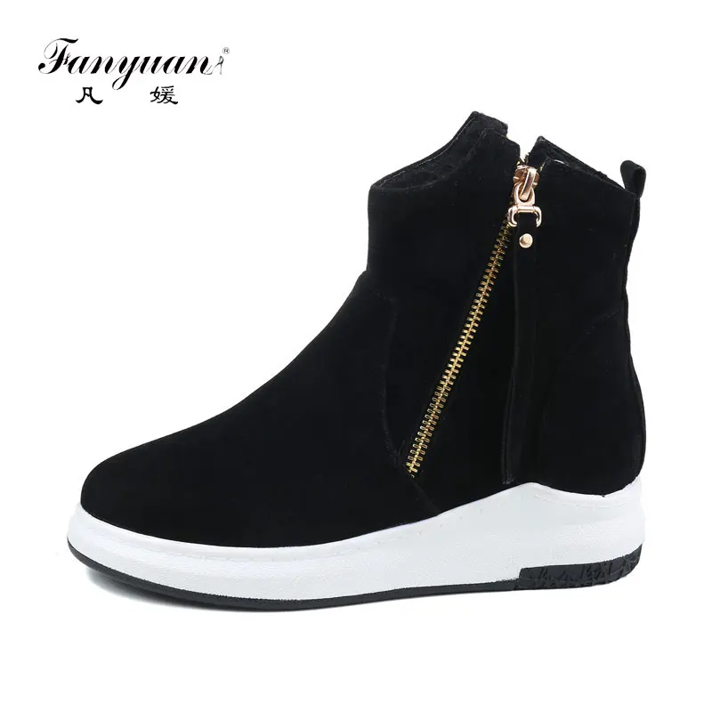 fashion zipper platform boots