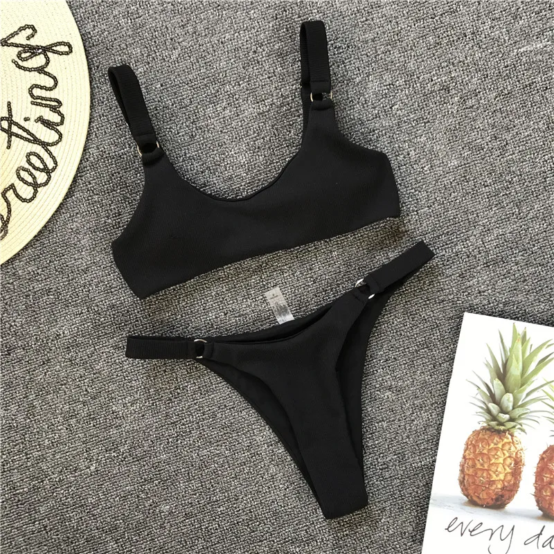 Бикини 2018 купальник Maillot De Bain Femme сексуальный комплект бикини с металлической