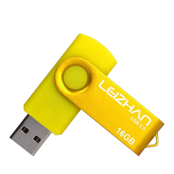 LEIZHAN USB2.0 флеш-накопитель 64 Гб 32 GBDual флешки 16 GB фото памяти 8 GB телефон флеш-накопитель 4 GB Pen диск ноутбука U диска - Цвет: Цвет: желтый