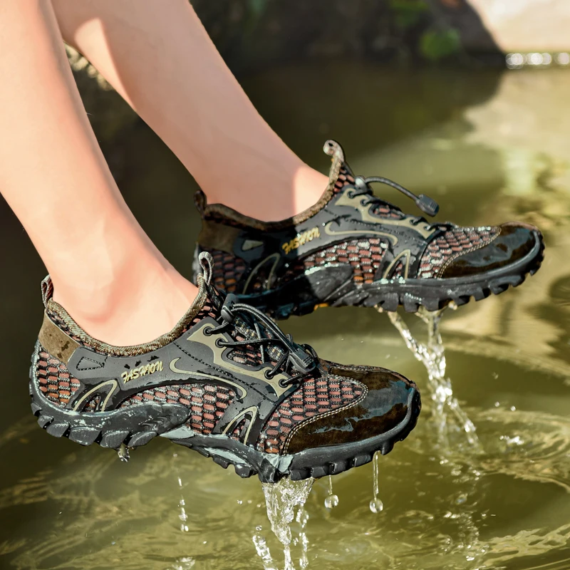 

Mountaineering Speed Cross 4 Lightweight Sport Hiking Shoes Breathable Outdoor Men Travel Water Climbing Big Plus Size Sandal