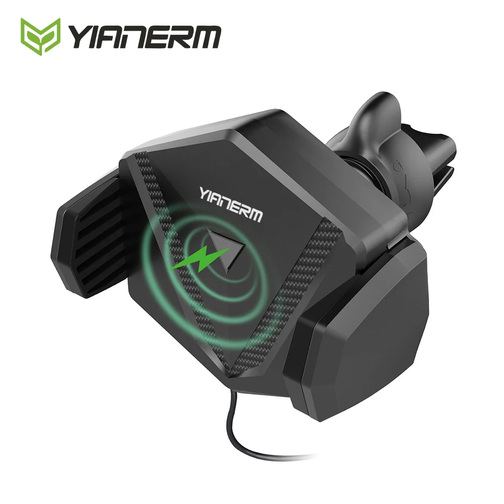 Yianerm Qi Беспроводной Зарядное устройство Автомобильный держатель телефона 10 W