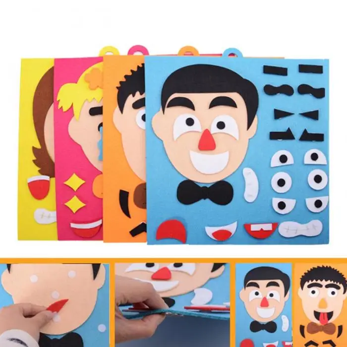 1 Набор детских игрушек DIY головоломка для изменения эмоций креативные обучающие игрушки для детей Обучающие забавные наборы NS7