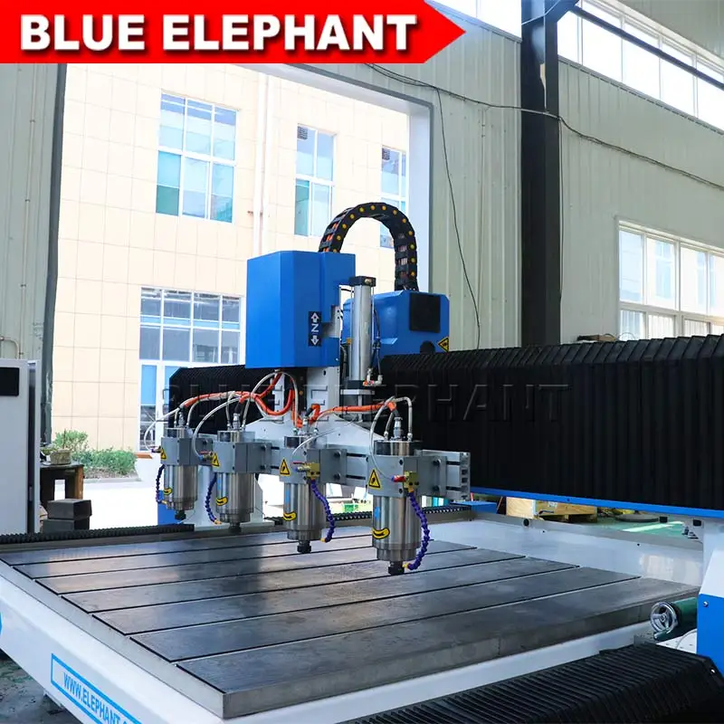 Синий слон дизайн 1815 фрезерный станок с ЧПУ многошпиндельный станок для резки камня