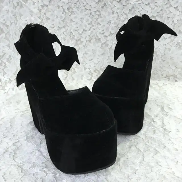 

Princess sweet lolita shoes Summer big size shoes customized bat muffin anti slip bottom to increase Harold bottom an5273