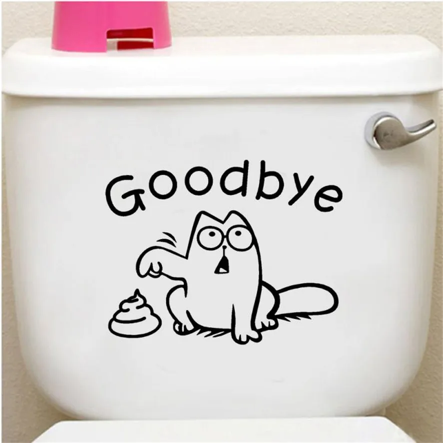 Flush Please Funny Joke Bathroom Toilet Seat Sticker Transfer