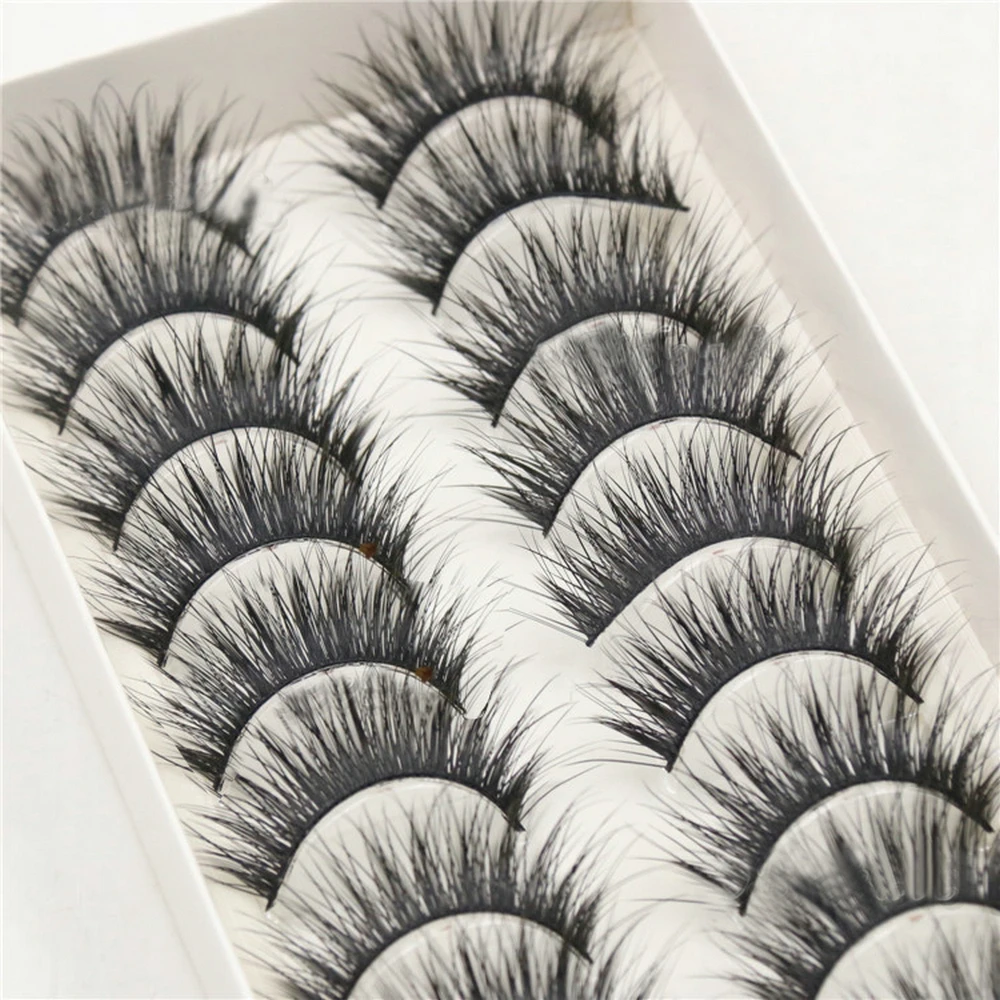 High Quality 10 pairs natural false eyelashes fake lashes long makeup 3d mink lashes eyelash extension mink eyelashes for beauty