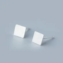925 пробы, серебряные квадратные серьги-гвоздики для женщин, вечерние, подарок, ювелирное изделие, букле d oreille A052