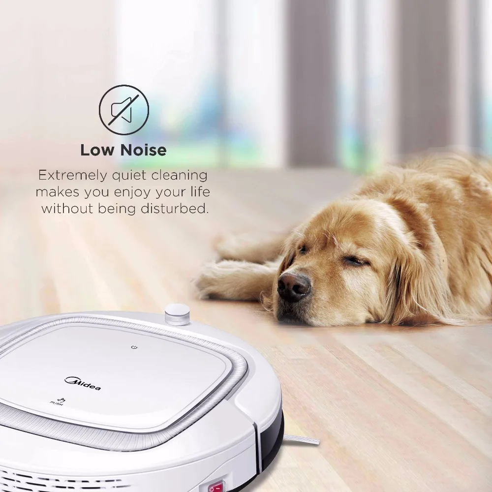 Midea Smart Robot Vacuum Cleaner with Self-Charge,1000PA Suction Power,Remote Control with Multi-Mode,M-SLAM Navigation System
