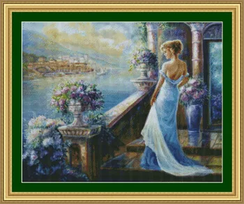 

back woman Counted Cross Stitch 14CT Cross Stitch Sets Wholesale cartoonCross-stitch Kits Embroidery Needlework