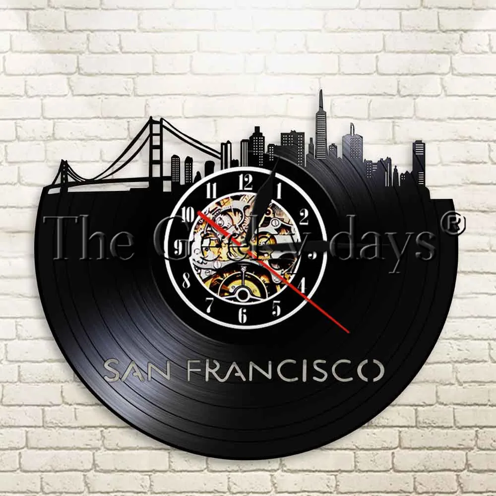 1Piece San Francisco Cityscape Personalized 12 inch Vinyl Record Wall