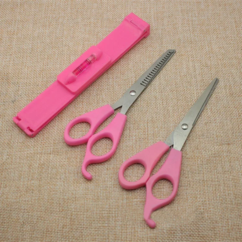 Профессиональные Розовые DIY Для женщин Обувь для девочек артефакт Стиль Набор для волос Резка Инструменты отсечения Ножницы Синтетические чёлки волос слоев Стиль scissor Clipper