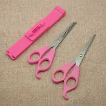 Профессиональные Розовые DIY Для женщин Обувь для девочек артефакт Стиль Набор для волос Резка Инструменты отсечения Ножницы Синтетические чёлки волос слоев Стиль scissor Clipper