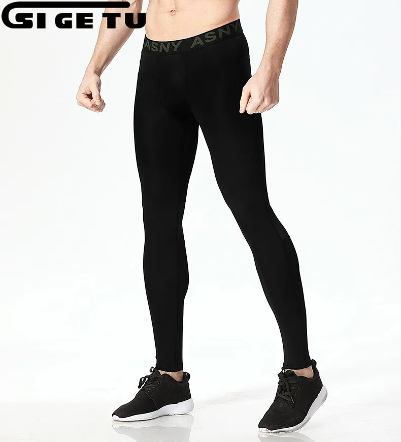 

2018 New Men's Black/gray Compression Pants Running Tights Basketball Gym Pants Jogger Skinny Leggings Trousers Sportswear