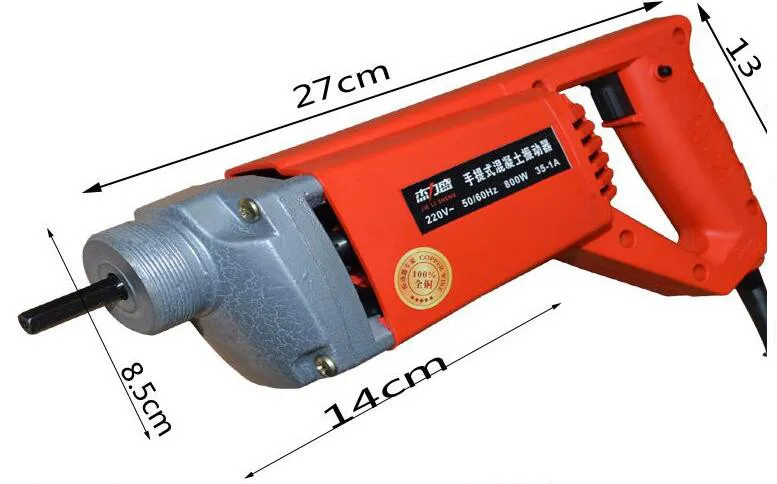 Вибратор для бетона 35 мм стабильное напряжение 800 Вт двигатель строительные инструменты простой в обращении 35-1A