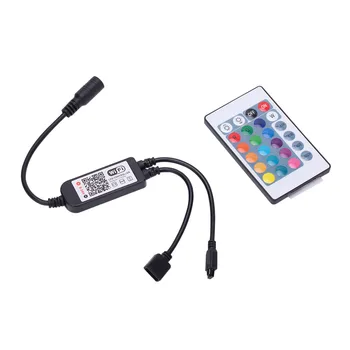 

Wifi RGB LED Controller Mini DC12V With RF 24Key Remote Control For RGB / RGBW LED Strip Lights