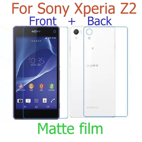 Передняя+ задняя) HD прозрачный глянцевый и матовая пленка для sony xperia Z L36H Z1 L39H Z2 Z3 Z4 Z5 Premium Ultra plus Защитная пленка для экрана - Цвет: For Sony Z2 Matte