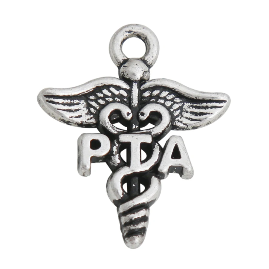 

RAINXTAR Fashion Alloy PTA Medical Jewelry Making Charm 50pcs 19*23mm AAC1673
