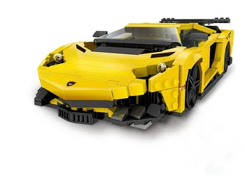 

Technic MOC Series XingBao 03008 Yellow Lightning Racing Car Lamborghini Building Blocks Vehicle Toys Gifts Model toys