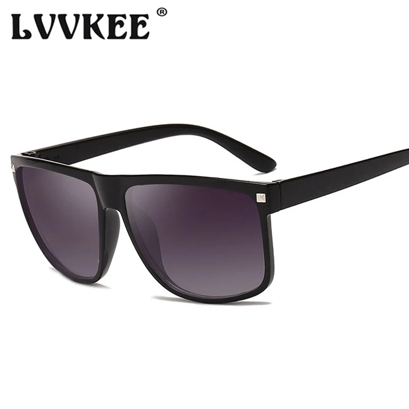 LVVKEE, модные негабаритные солнцезащитные очки с заклепками для мужчин/женщин, фирменный дизайн, градиентные солнцезащитные очки, очки для вождения, gafas de sol mujer