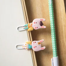 

korea stationery rubber bookmark mini clip bookmark paper clip cartoon book mark bookmark