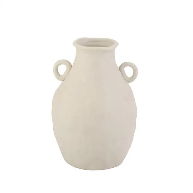 Online Shop White Ceramic Irregular Vase Filler Handmade Art