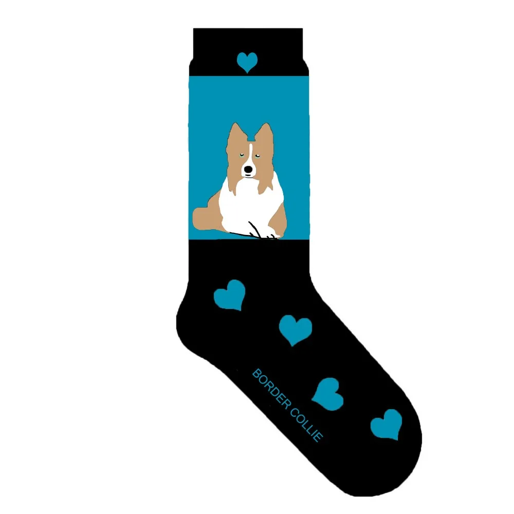Border collie/носки женские носки с собачкой, мама, граница, кот, щенок, подарок, пуп тема, хлопковые носки 50 пара/лот