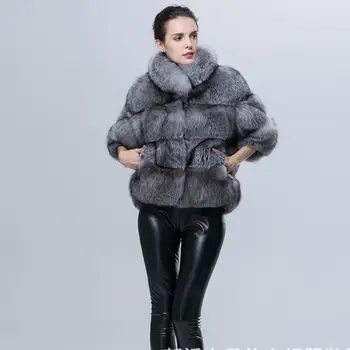 

Winter Women's Faux Fur Fur Coat 2018 New Slim Short Stitching Fashion Coat Fur Manufacturers