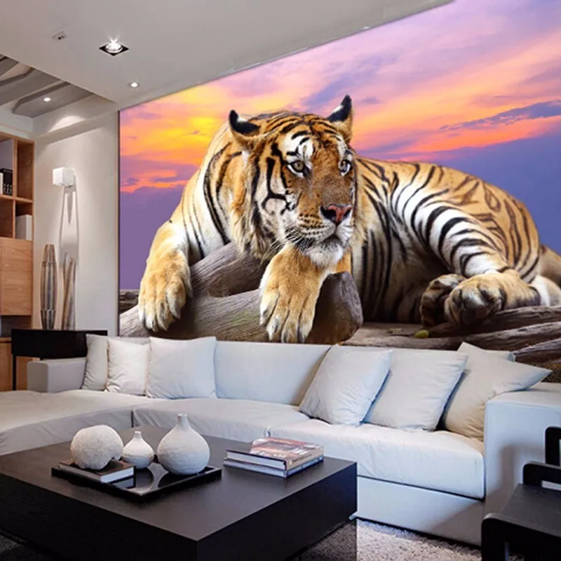 Beibehang пользовательские обои большой тигр фон фрески домашний Декор Гостиная Спальня ТВ диван фон стены 3d обои