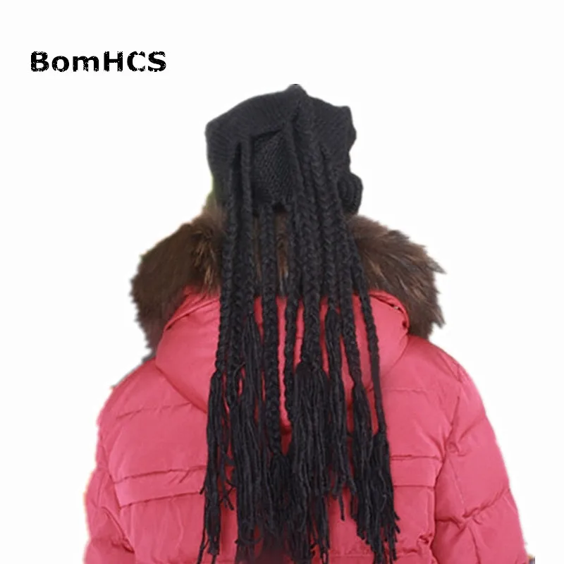 Мужская вязаная шапка BomHCS ручной работы в рок стиле Непале на зиму|men knit hat|knitted