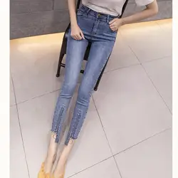 VIYUGUO 2019 Джинсы женские джинсовые штаны черный цвет для женщин s женские джинсы стрейч низ узкие брюки для мотобрюки 0025