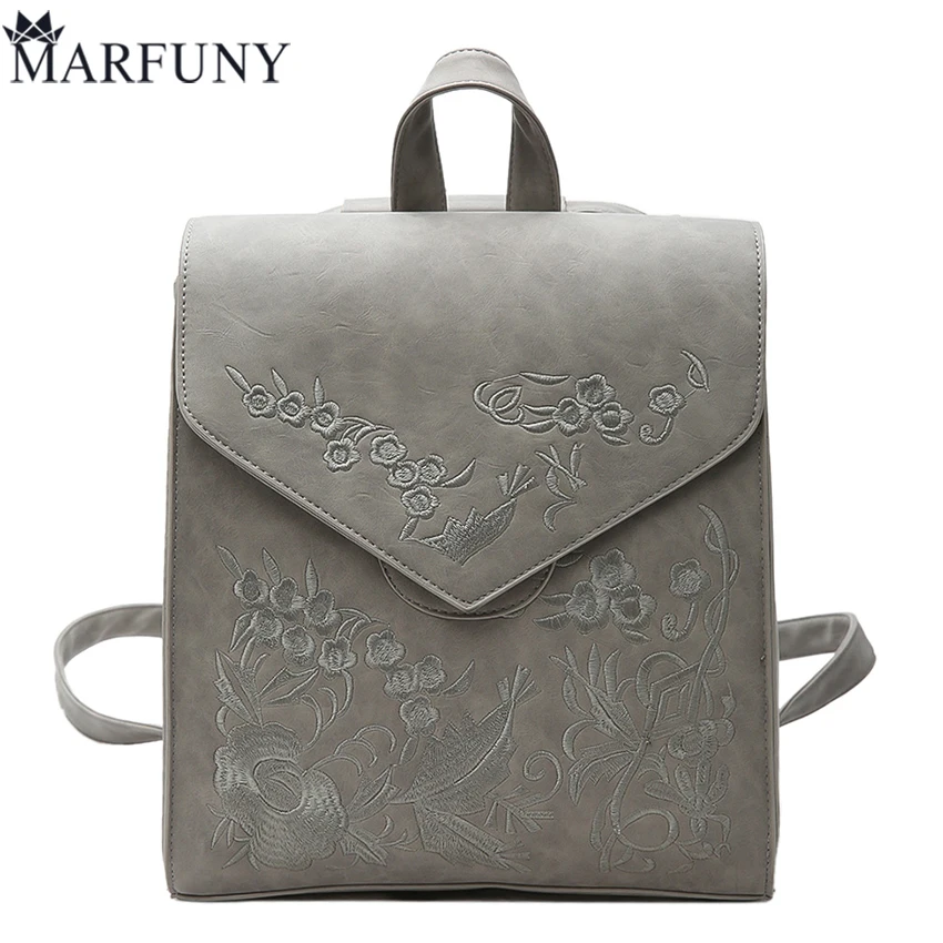 

Fashion Embroidery Backpack Hot Sale Flower Backpack Women Bag Vintage Backpacks For Teenage Girls School Bags Flap Bags Mochila
