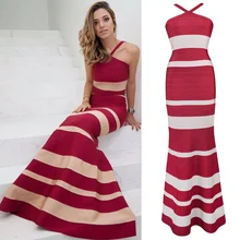 Новое высококачественное женское оптовое красное и белое, синее и бежевое длинное облегающее Платье макси с v-образным вырезом+ костюм