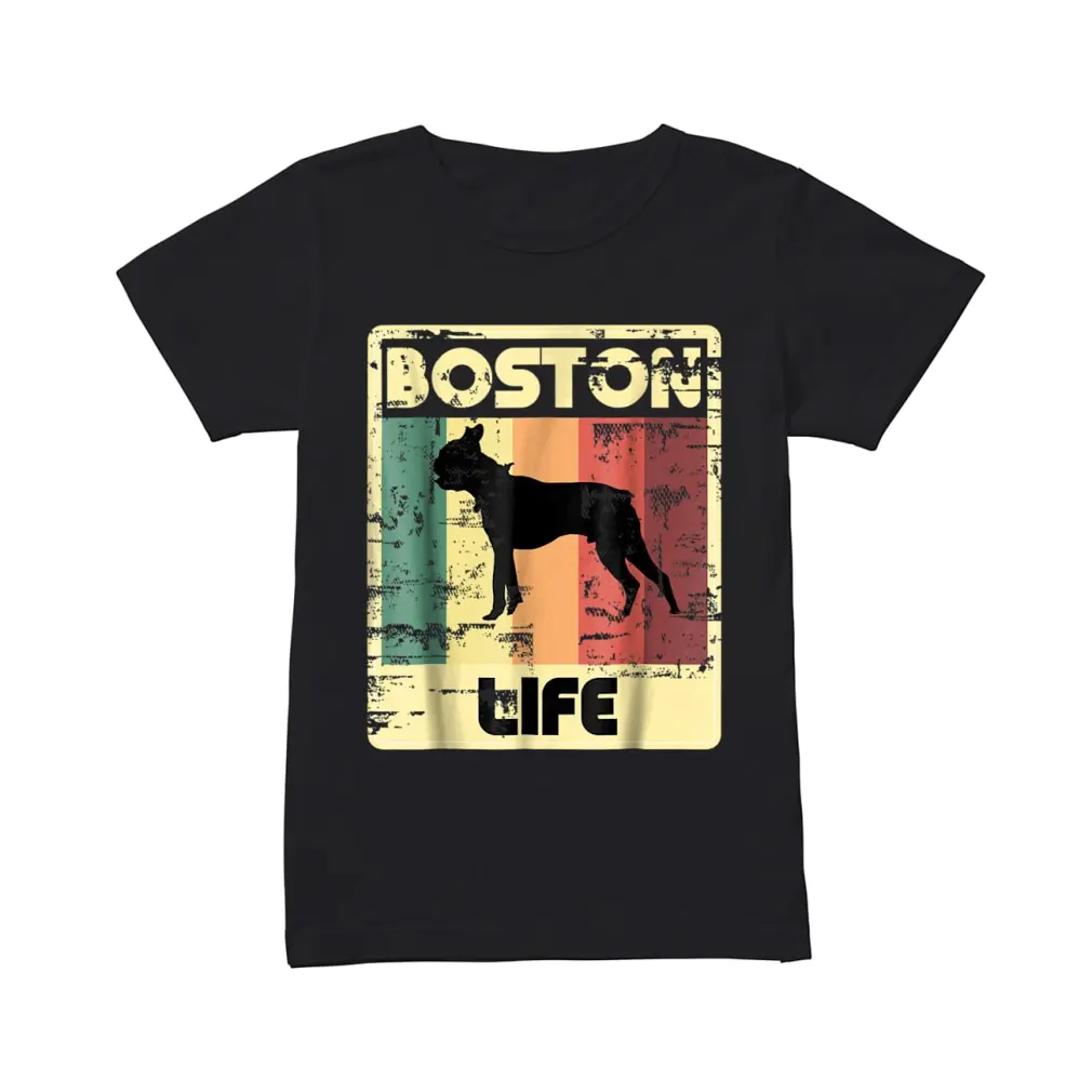 Мужская рубашка с коротким рукавом Boston Life Terrier летняя футболка для любителей