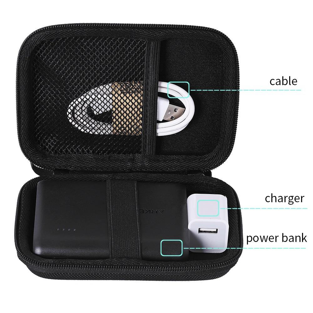

2018 New EVA Hard Bag Case for Anker PowerCore 13000 Portable Charger-Compact 13000mAh 2-Port Portable Phone Charger Power Bank