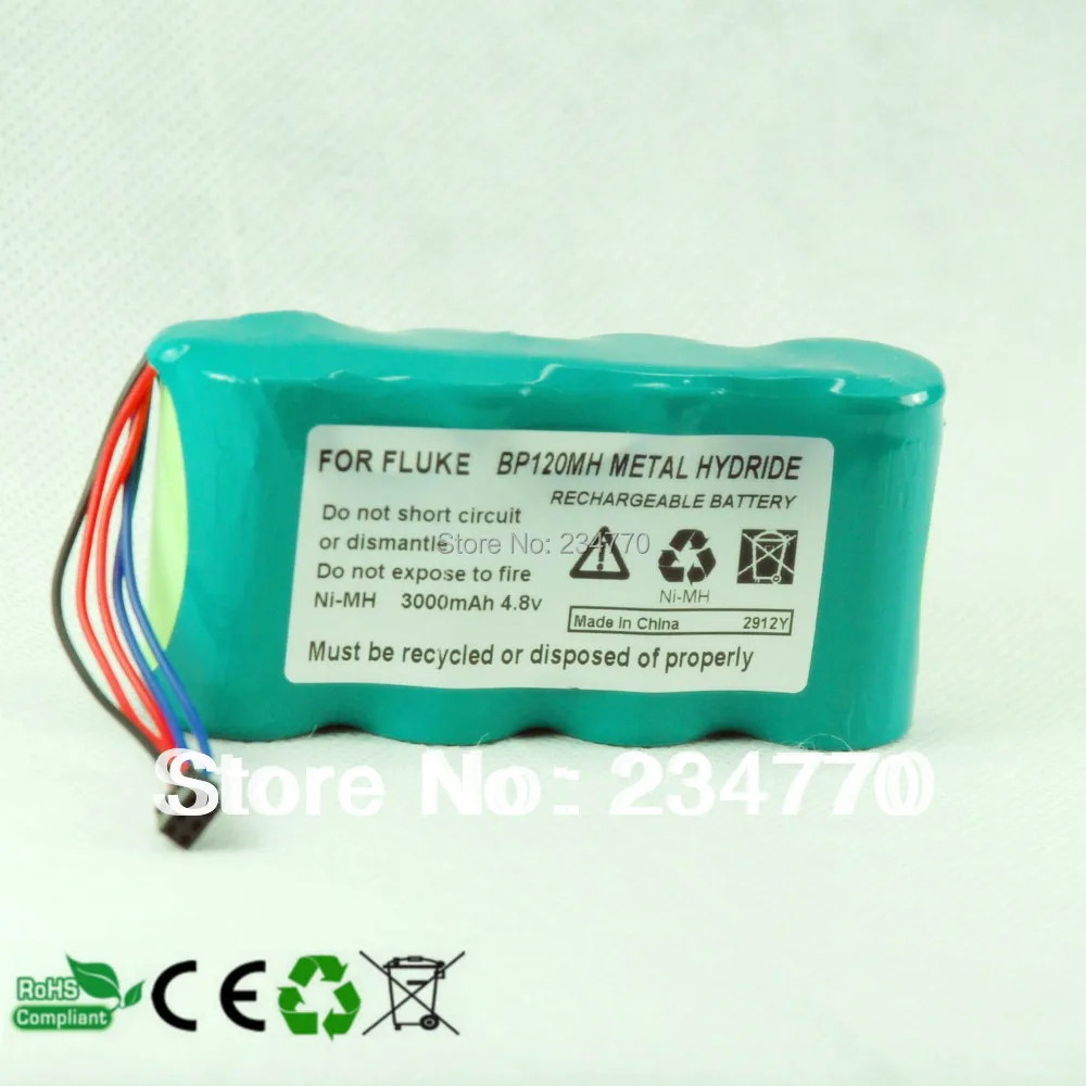 

Replacement Power Quality Analyzers Battery For Fluke ScopeMeter 123 F123 125 125S F125S F125 Series Oscilloscope BP120MH NiMH