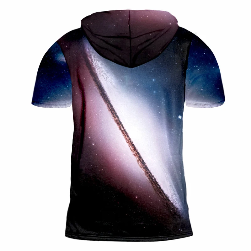 OGKB Повседневная футболка с капюшоном мужская 3d принтом космическая планета Harajuku