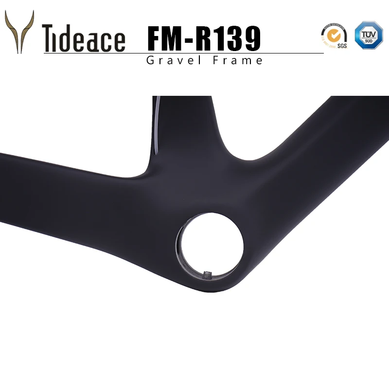 Top 2019 Disc brake 920g T1000 Carbon Fiber Grave Racing Bike Frame Cyclocross Bicycle Frameset Including Handlebar Stem 2