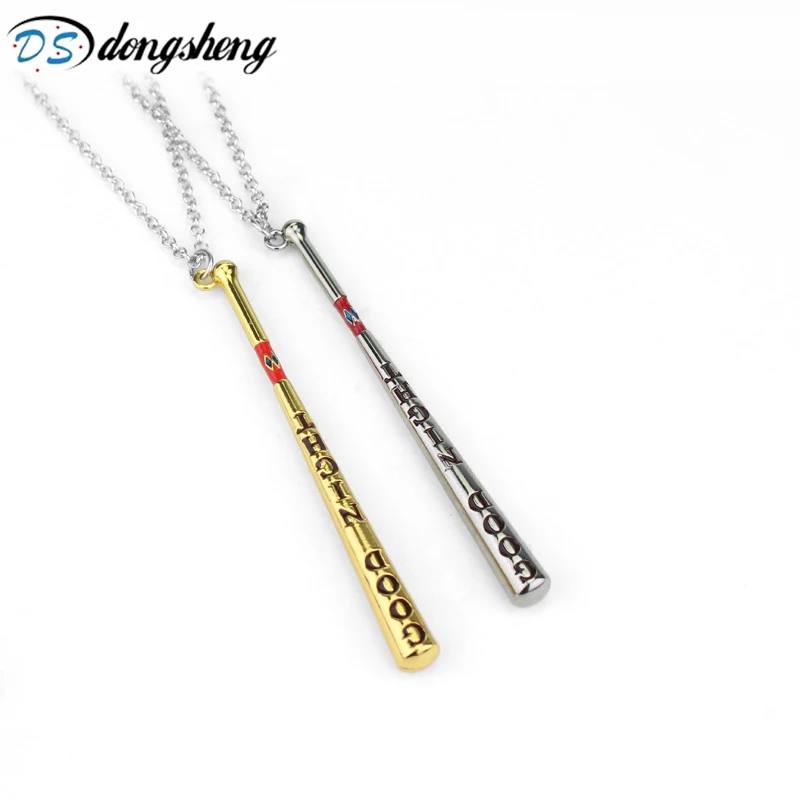 Movie Baseball Bat Necklace Necklace Holder For Gift Chaveiro Car Jewelry Men Souvenir Cosplay