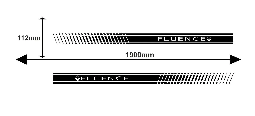Автомобиль 2X для RENAULT FLUENCE saia боковой corpo decalque do vinil graphics de qualidade premium автомобильный Стайлинг