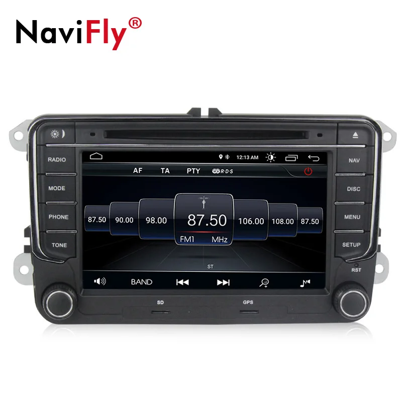 Cheap Navi-Fly Android8.1 Quad core Car AUDIO 7inch 2din Car dvd for Volkswagen VWgolf 5 6 touran passat B6 sharan polo tiguan 4