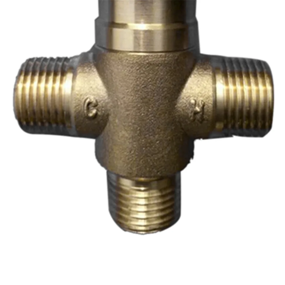DN15(G1/2) Brass Thermostatic Mixing Valve Hot&Cold Water Shower Solar Water Heater Valve Water Temperature Thermostatic Mixer DN15(G1/2) Brass Thermostatic Mixing Valve Hot&Cold Water Shower Solar Water Heater Valve Water Temperature Thermostatic Mixer