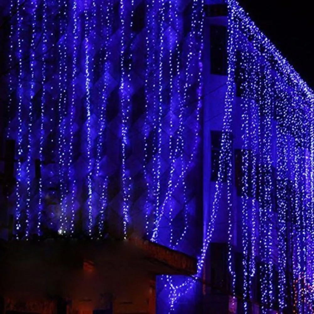 

6M x 3M 600 LED Outdoor Home Warm White Christmas Decorative xmas String Fairy Curtain Garlands Strip Party Lights For Holiday