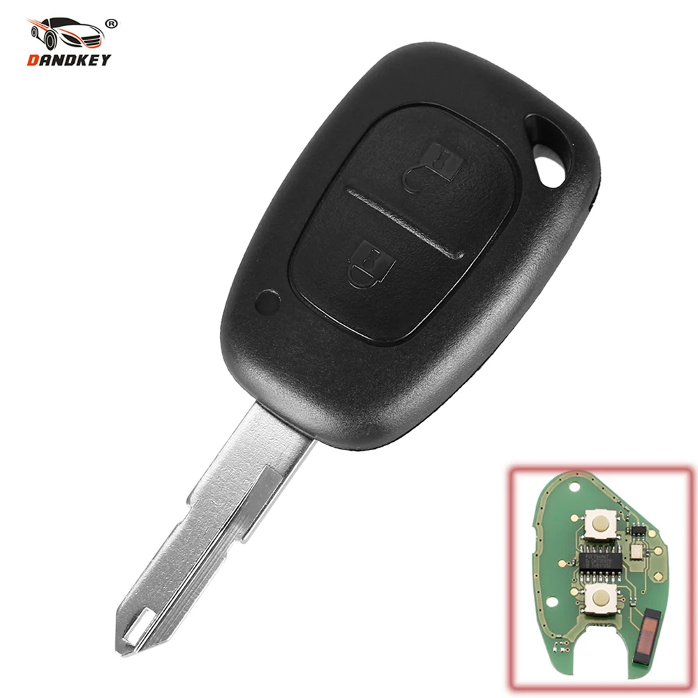 Dandkey 2 кнопки дистанционного ключа оболочки ASK 7946PCF 433MHZ ID46 Chip tranmister для Renault Traffic Master