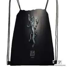 Пользовательские Игры-престолов Drawstring сумка-рюкзак милый рюкзак дети сумка(черный назад) 31x40 см#180611-01-37