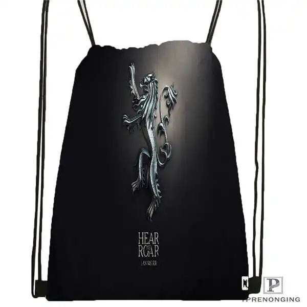 Custom Game of Thrones Drawstring Backpack Bag Cute Daypack Kids Satchel Black Back 31x40cm 180611 01